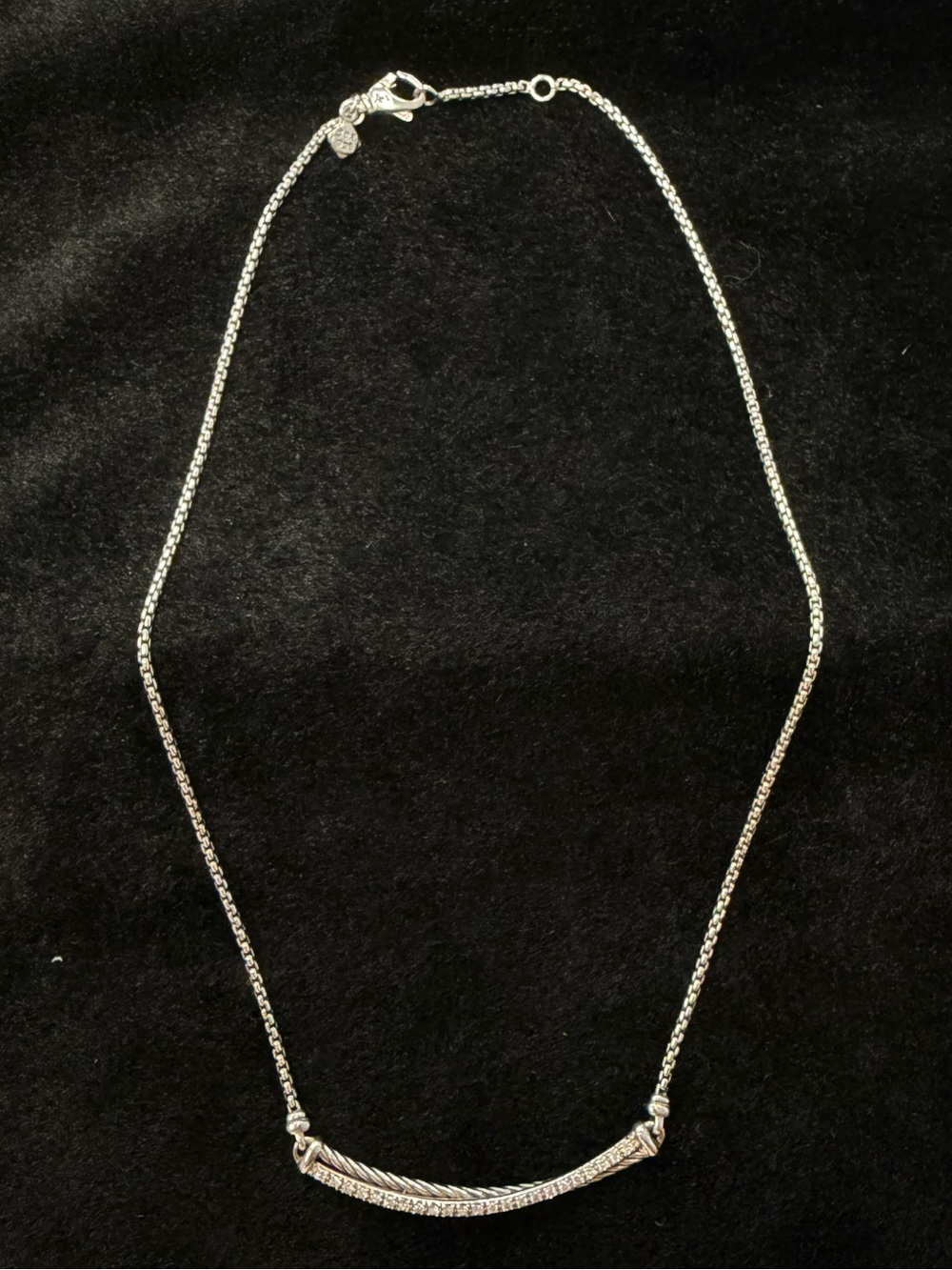 Authentic David Yurman Sterling Silver Smiley Necklace